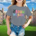 thumbnail image 2 of PMVFHDE Hauts Fille Hauts Filles T-Shirts Graphiques pour Fille Hauts Filles T-Shirts Enfants Rentrée des Classes Graphique Manches Courtes Col Rond T-Shirt Lumineux et Confortable pour Garçons et Filles Gris Clair,10-11 Ans, 2 of 4