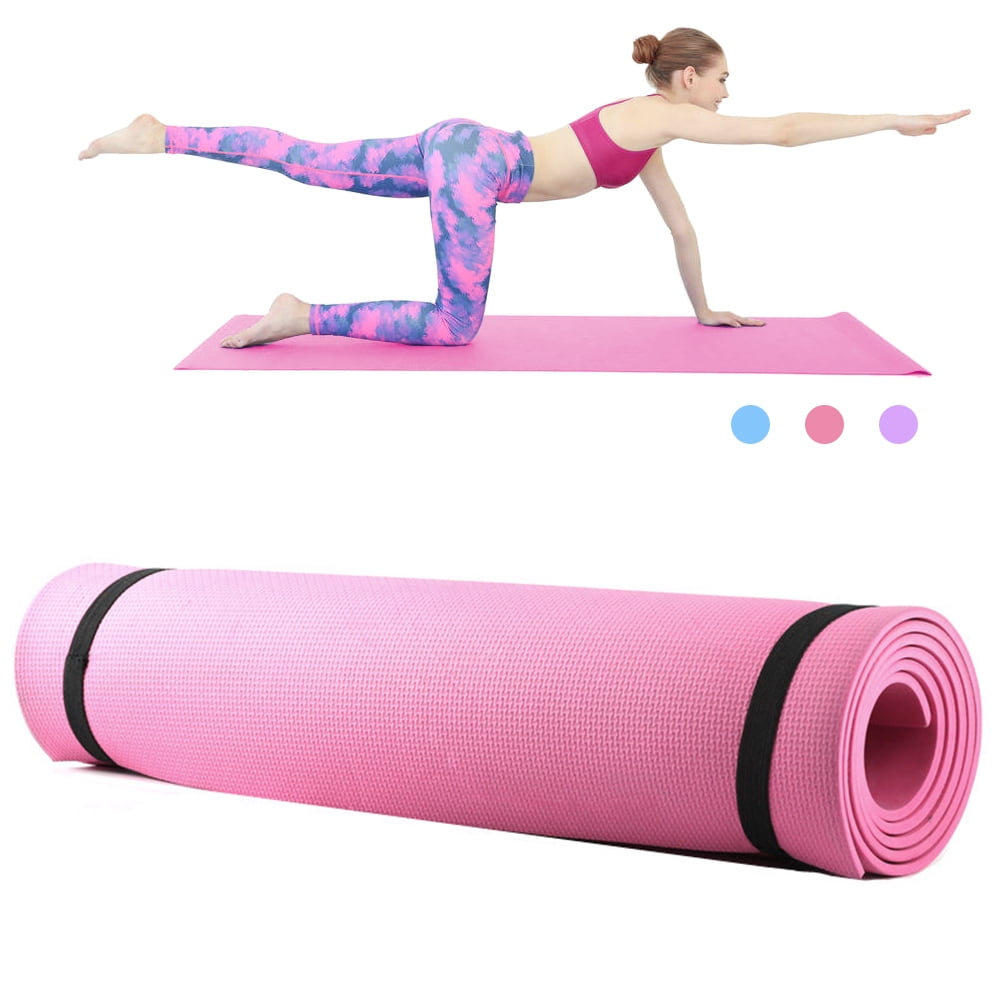 Yeacher 6mm Thick EVA Foam Yoga Mat Non Slip Yoga Pilates Exercise Fitness Mat 68X24 Inch