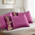 thumbnail image 3 of Solid Color Lace Embroidered Pillowcase Pair Soft Skin-Friendly Home Bedding Cover, 3 of 6