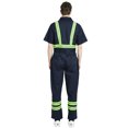thumbnail image 2 of TOPTIE Short-Sleeve Coverall Safety Enhanced Visibility Striped One Piece Jumpsuit Regular Length, 2 of 6
