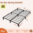 thumbnail image 2 of 8 Inch Heavy Duty Metal Bed Frame, Low Profile Platform with Sturdy Mattress Foundation, Noise Free Easy Assembly, No Box Spring Needed for King, Queen, Full, Twin Size, 2 of 4