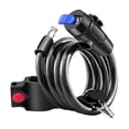 thumbnail image 2 of UsRHHA Portable Bicycle Lock Steel Cable with PVC, Rust Proof Weather Resistant No Charge Needed, Bike Lock with 2 Keys Mounting Bracket, 2 of 6