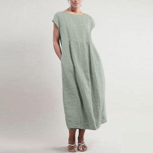 UPPADA Robe Maxi Kaftan Ample, Sans Manches, Décontractée, Robes pour Femmes, Tailles P-TTTG