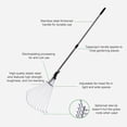 thumbnail image 2 of Amdohai Adjustable Telescopic Rake with Extendable Handle&Fan-head Stainless Steel Garden Leaves Rake, 2 of 9