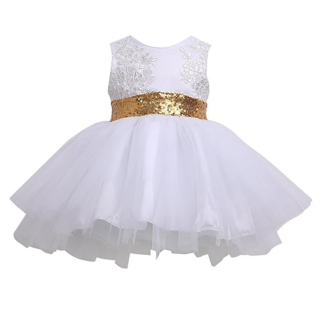 Robe de Cérémonie pour Tout-Petites Filles, Paillettes, Nœud, Dos Nu, Princesse, Robes de Fête