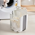 thumbnail image 2 of Ohufall Wall Hanging Foldable Dirty Laundry Basket Large Capacity Hole-less Design For Home Bathroom Clothes Storage Laundry Basket Storage Basket Collapsible Laundry Baskets, 2 of 7