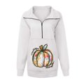 thumbnail image 4 of Mode Hoodies pour Femmes 2023 Mode et Confortable Décontracté Imprimé Manches Longues Patchwork Pull à Fermeture Éclair 50 % de Réduction Liquidation Costumes Halloween/noël, 4 of 4