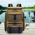 thumbnail image 1 of DYNWAVECA Fishing Backpack Multipurpose Tackle Box Stores for Travel Biking Backpacking Khaki, 1 of 9