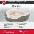 thumbnail image 2 of Sleep Zone 22" Small Sage Green Corngrain Step-In Dog Bed, 2 of 4