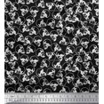 thumbnail image 1 of Soimoi Rayon Crepe Fabric Skull Halloween Decor Fabric Printed Yard 46 Inch Wide, 1 of 1