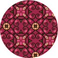 thumbnail image 1 of Ahgly Company Machine Washable Indoor Round Transitional Crimson Red Area Rugs, 5' Round, 1 of 7