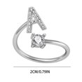 thumbnail image 2 of PVCS Exquis de la Mode 26 Anglais Alphabet Style Anneau Lettre de Mode Anneau de Cuivre, 2 of 2