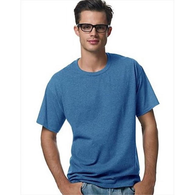 Hanes 5170 Comfortblend Ecosmart T-Shirt à Col Rond pour Hommes Taille 3X, Bleu Denim.