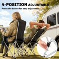 thumbnail image 4 of Outsunny Ensemble de 2 Chaises de Camping Inclinables, Chaise de Camp Pliante, Noir, 4 of 10
