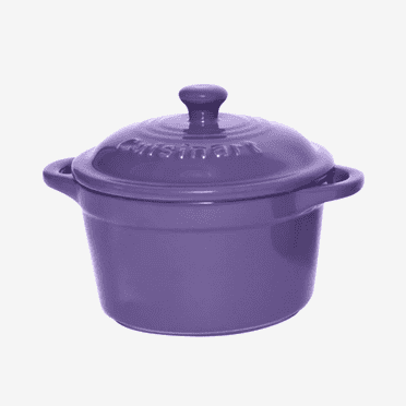 Cuisinart CB-MPCTC Mini 250ml Stoneware Casserole with Cover (Purple) Set of 4