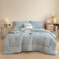 thumbnail image 2 of Dvruxg Soft Washed Microfiber Duvet Insert – Lightweight, All-Season Comforter, Breathable, Machine Washable, Gray(78.7"x90.6"), 2 of 5