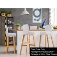thumbnail image 2 of PiccoCasa Stretch Spandex Bar Stool Cover for Short Back Chair Silver Grey 6, 2 of 8