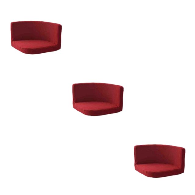 Maytalsory Doux et Durable Chaise Housse Chaises avec Style et Fonctionnalité Chaise Trilatérale Polyester Couvre Multifonctions Vin Rouge 3Set
