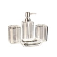 thumbnail image 1 of Abbracc 4x Bath Accessory Vanity Accessory Set Lotion Bottle Toilet Accessories Set Soap Argent, 1 of 9