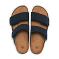 thumbnail image 2 of Mens Cork Sandals Suede Leather Slip on Outdoor Slippers with Adjustable Buckle, 2 of 12
