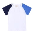 thumbnail image 3 of Shirts for girls Solid Color Threaded Round Neck Short Sleeved And Shorts Two-Piece Set, 3 of 7