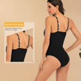 thumbnail image 4 of Women‘s Slimming One Piece V-Neck Front Cross Swimsuit Tummy Control Tankini Bathing Suits  Size S-2XL, 4 of 8