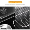 thumbnail image 3 of Stainless Steel Flat Bottom Baking Tray with Mesh Set Square Barbecue Plate with Cooling Rack, 3 of 8