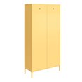 thumbnail image 2 of Novogratz Cache Tall 2 Door Metal Locker Cabinet, Yellow, 2 of 9