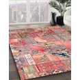 thumbnail image 2 of Ahgly Company Indoor Rectangle Abstract Dark Salmon Pink Patchwork Area Rugs, 2' x 3', 2 of 6
