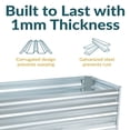 thumbnail image 2 of Sunnydaze Galvanized Rectangle Raised Garden Bed - 4' x 2' x 2' - Silver, 2 of 10