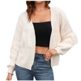 thumbnail image 1 of AherBiu Cardigan Sweaters for Women Ribble Knit Fringe Tassels Jackets Open Front Fall Clothes, 1 of 6
