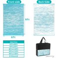 thumbnail image 3 of Findosom 6'x9' Waterproof Stripe Outdoor Rug, Foldable Reversible Plastic Straw Rug, Large Patio Rug for Outdoors, RV, Patio, Backyard, Deck, Picnic, Beach, Camping Teal, 3 of 6