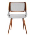 thumbnail image 1 of Armen Living Chaise de Salle à Manger Moderne en Tissu Panda, Gris (Ensemble de 2), 1 of 8