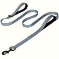 thumbnail image 1 of CNKOO Heavy Duty Double Handle Dog Leash with Reflective Strips for Night Safety - Large & Extra Large Breed Dog Walking & Training, 1 of 7