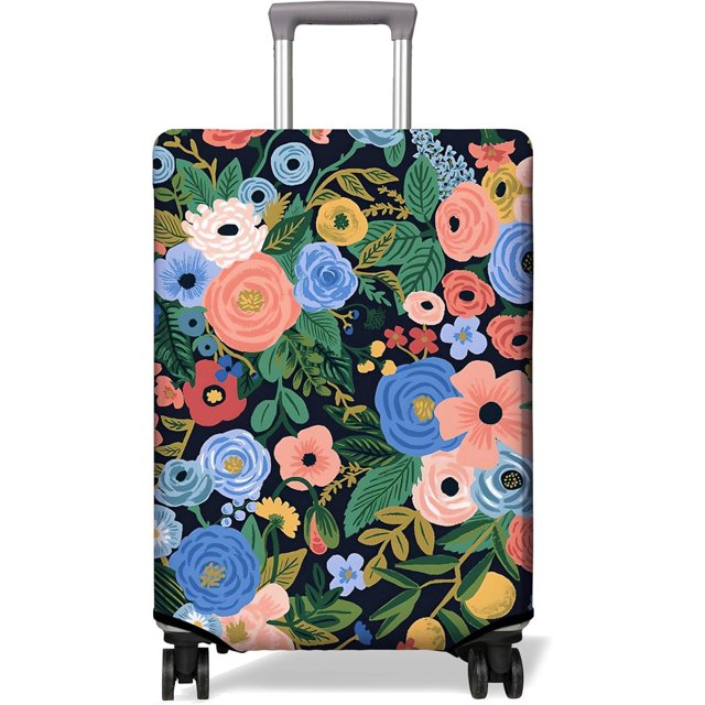 Travel Luggage Cover Suitcase Protector Fits 18-32 Inch Luggage Wheel Covers Patterned Travel Related Items Flower Luggage Protector Elastic Luggage Anti-scratch Suitcase Cover XL