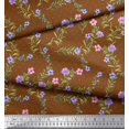 thumbnail image 2 of Soimoi Modal Satin Fabric Dot,Leaves & Floral Print Sewing Fabric Yard 42 Inch Wide, 2 of 3