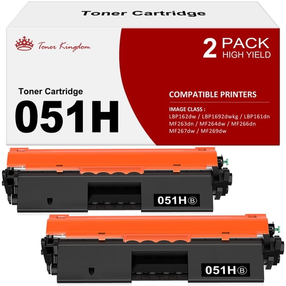 051H Toner Cartridge Replacement for Canon 051H (2169C002) 051 H CRG-051 H Toner Cartridges Work with Canon Imageclass MF264dw MF267dw LBP162dw MF269dw MF266dn LBP161dn L