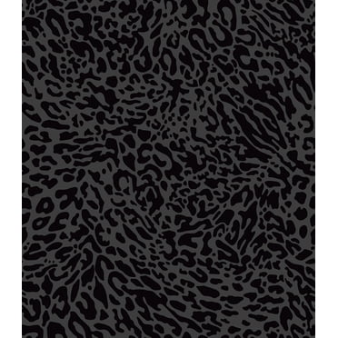 Mainstays Black Leopard Skin Peel & Stick Wallpaper, 14.6 Sq. ft