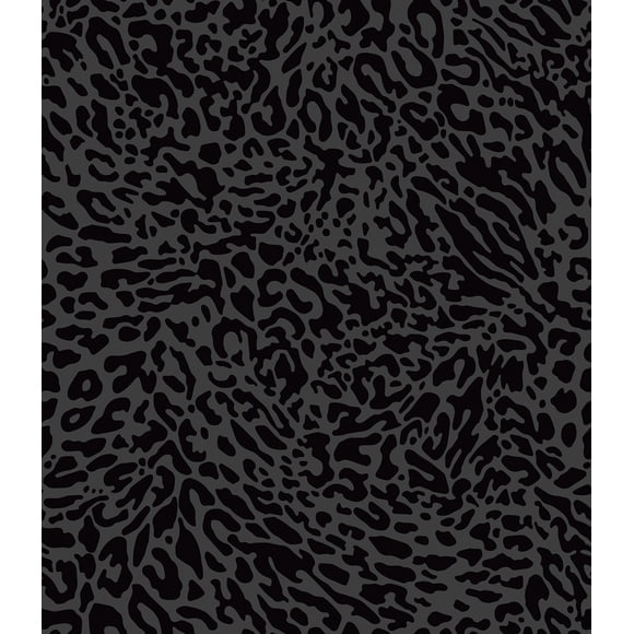 Mainstays Black Leopard Skin Peel & Stick Wallpaper, 14.6 Sq. ft