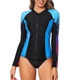 thumbnail image 1 of Charmo Womens Rash Guard Shirt Long Sleeve Raglan Sun Protection Swim Shirt Bathing Suit UPF 50+, 1 of 6