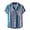 Blue, variant on Men Hawaiian Short Sleeve Beach Shirt Printed Summer Casual Button Down Shirts