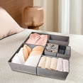 thumbnail image 3 of Ovzne Indoor Storage Box Card Storage Box 6-Piece Foldable Drawer Wardrobe Storage Box Drawer-Style Six-Piece Set Foldable Storage Box Makeup Bag Storage Bag On Clearance, 3 of 5