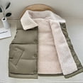 thumbnail image 2 of FAOWME 2025 Winter Children Vest Lamb Coat Green 7-8 Years, 2 of 4