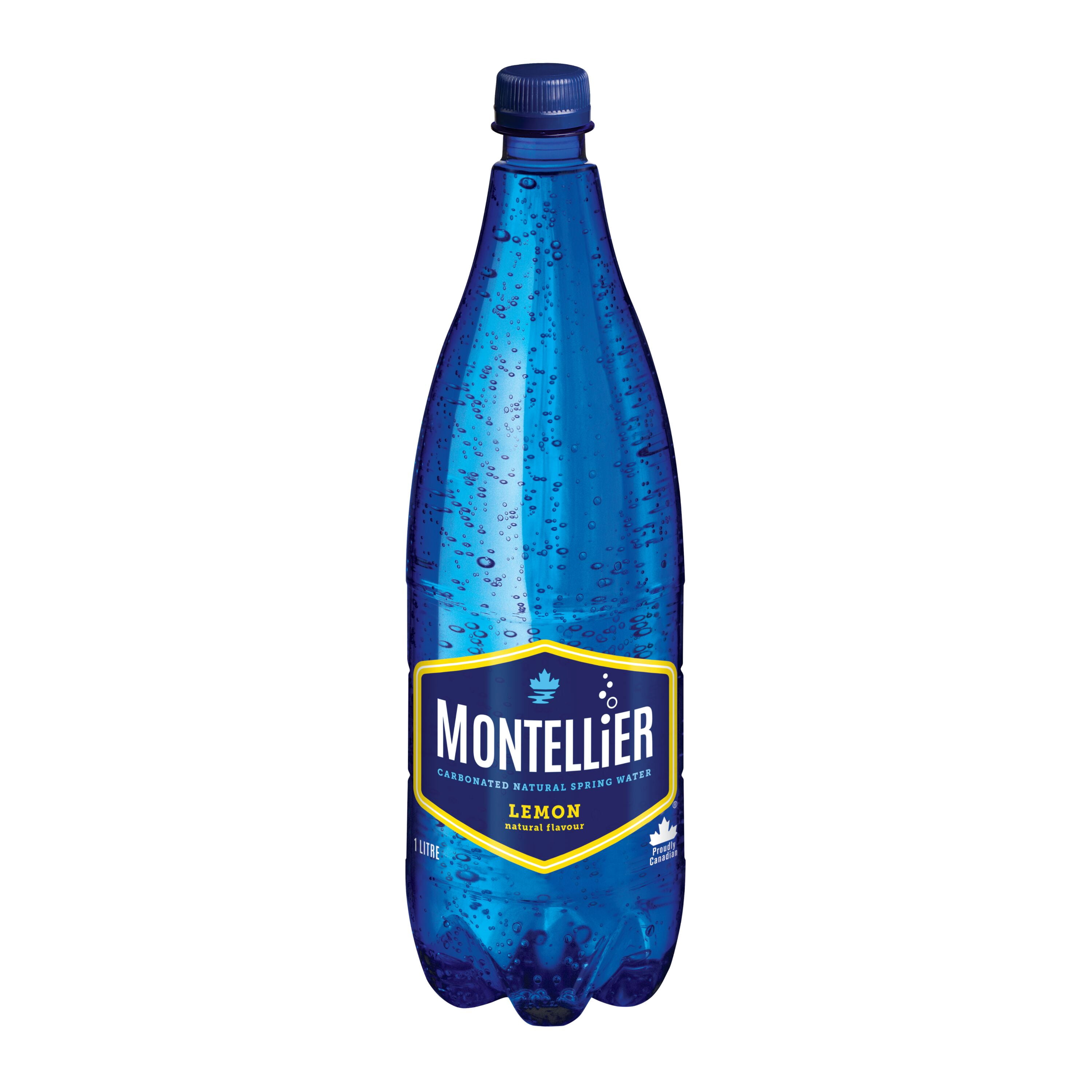 Montellier Lemon Carbonated Natural Spring Water 1 L, Bottle