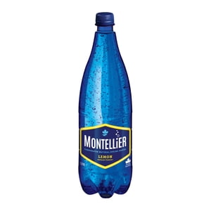 Montellier Lemon Carbonated Natural Spring Water 1 L, Bottle