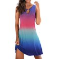 thumbnail image 1 of Ketyyh-chn99 Robes d'Été pour Femmes Tendance 2024 Robe Évasée à Fleurs Robe Maxi d'Été pour Femmes Côtelée Sans Bretelles Longue Décontractée Élégante Robes de Soirée Bleu Foncé,L, 1 of 5
