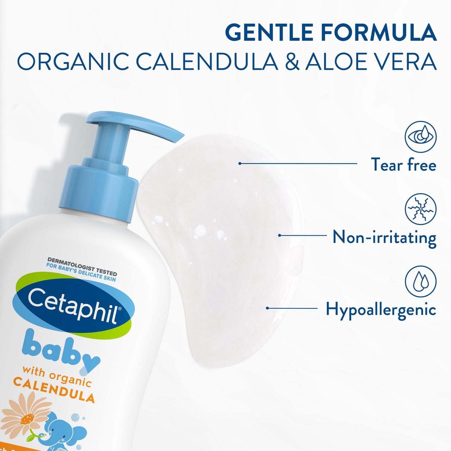Cetaphil Gel Nettoyant et Shampooing pour Bébé