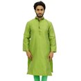 thumbnail image 1 of Atasi Dupion Classique pour Homme Vert Kurta Pyjama Tenue de Fête Chemise de Designer-L, 1 of 7
