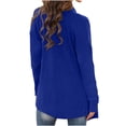 thumbnail image 3 of UPPADA Long Button Down Cardigans for Women Dressy Cardigan Open Front Sweater Open Back Sweatshirts with Pockets Blue,M, 3 of 6