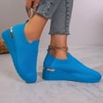thumbnail image 4 of Mepaouo Chaussures de Marche pour Femmes à Enfiler Plateforme Compensée Style Chaussette Antidérapantes en Maille Tennis Course Espadrilles, 4 of 9